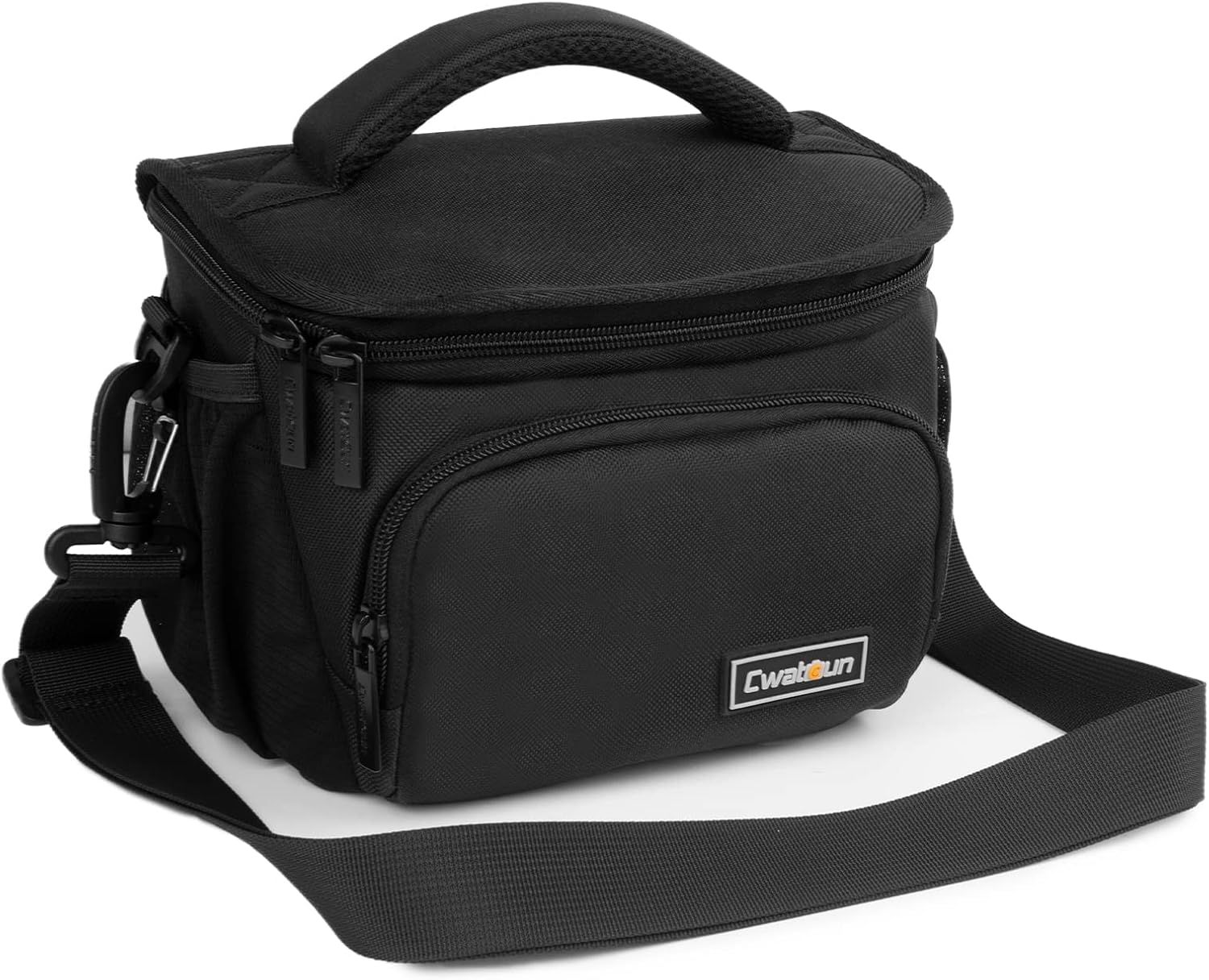 Photography Camera Bag, Waterproof Camera Bag for DSLR, Compact and Lightweight Design for Canon, Nikon, Sony, Fuji DSLR/SLR Lens, Black, S (Q808)