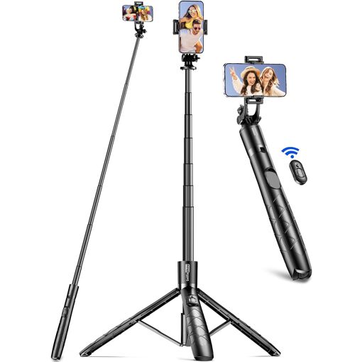 179CM Extensible Smartphone Selfie Stick with Tripod, Aluminum Portable Phone Stand