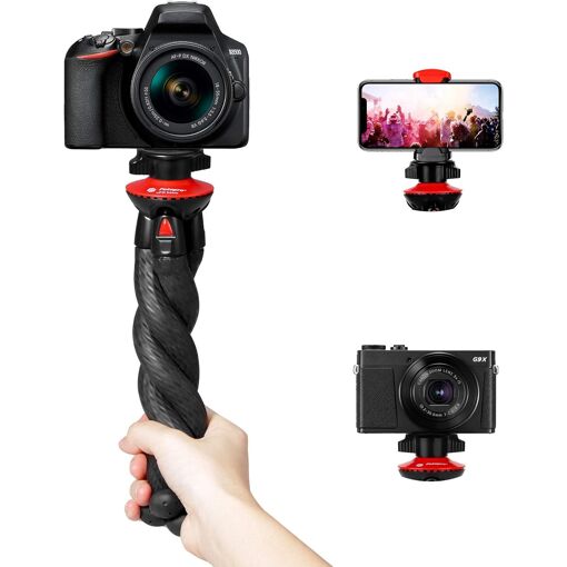 CBSDYFGYSUDF Flexible Smartphone Tripod, Mini Portable Octopus Tripod for Phone with Adapter, Camera Tripod for iPhone 13, Canon, Sony DSLR (Q944)
