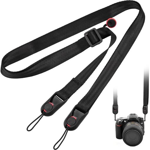 Correa para cámara - Cinturón ajustable y lavable para cámaras DSLR y sin espejo