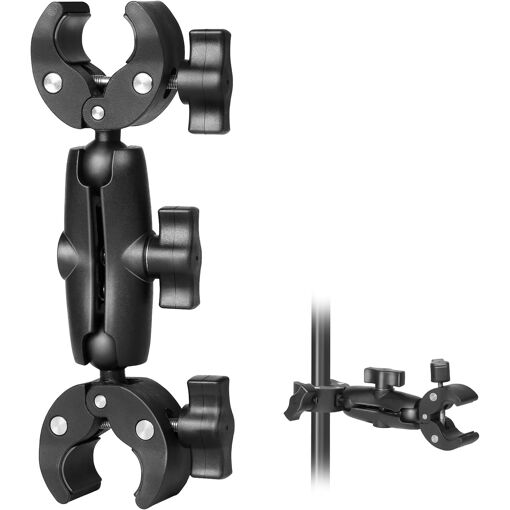 Double Camera Clamp for Photography - Super Clamp with Rotating Head