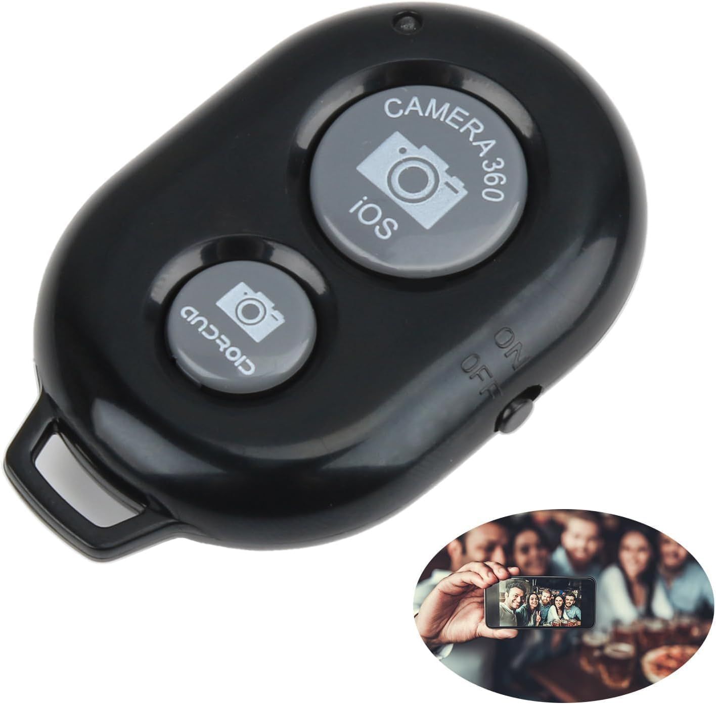 Control Remoto Inalámbrico para Selfies, Compatible con iOS y Android, Diseño Compacto (Q1135)