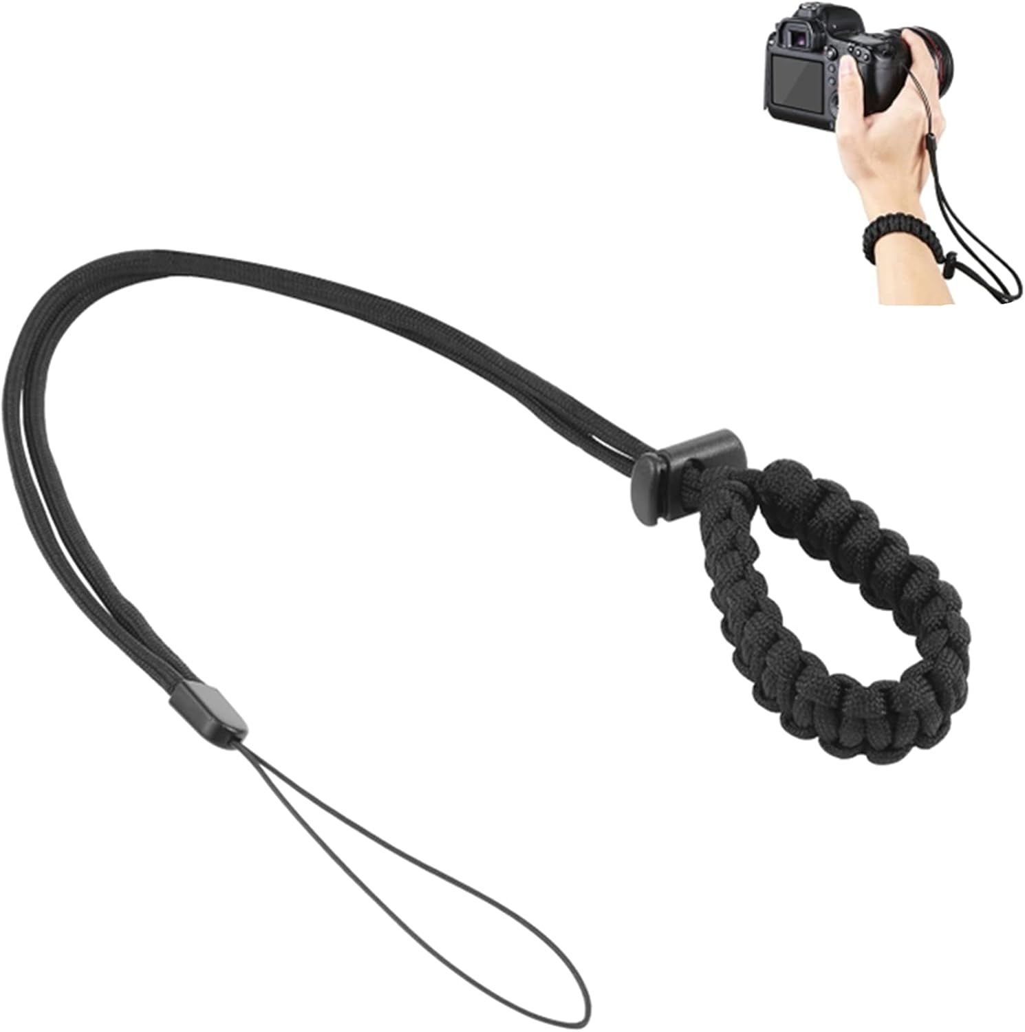 Universal Woven Nylon Adjustable Strap with Anti-Loss Lanyard for Cameras, GO-PRO/Insta360/OSMO/DSLR/Smartphone