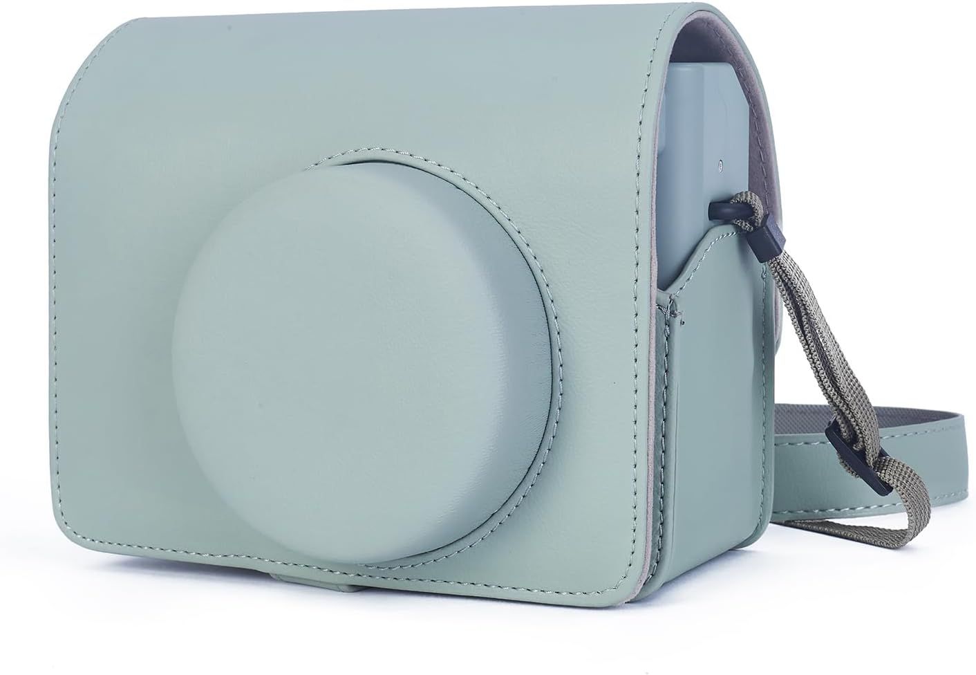 Fujifilm Instax Wide 400 Protective Case, Soft PU Leather Bag with Removable/Adjustable Strap (Green)