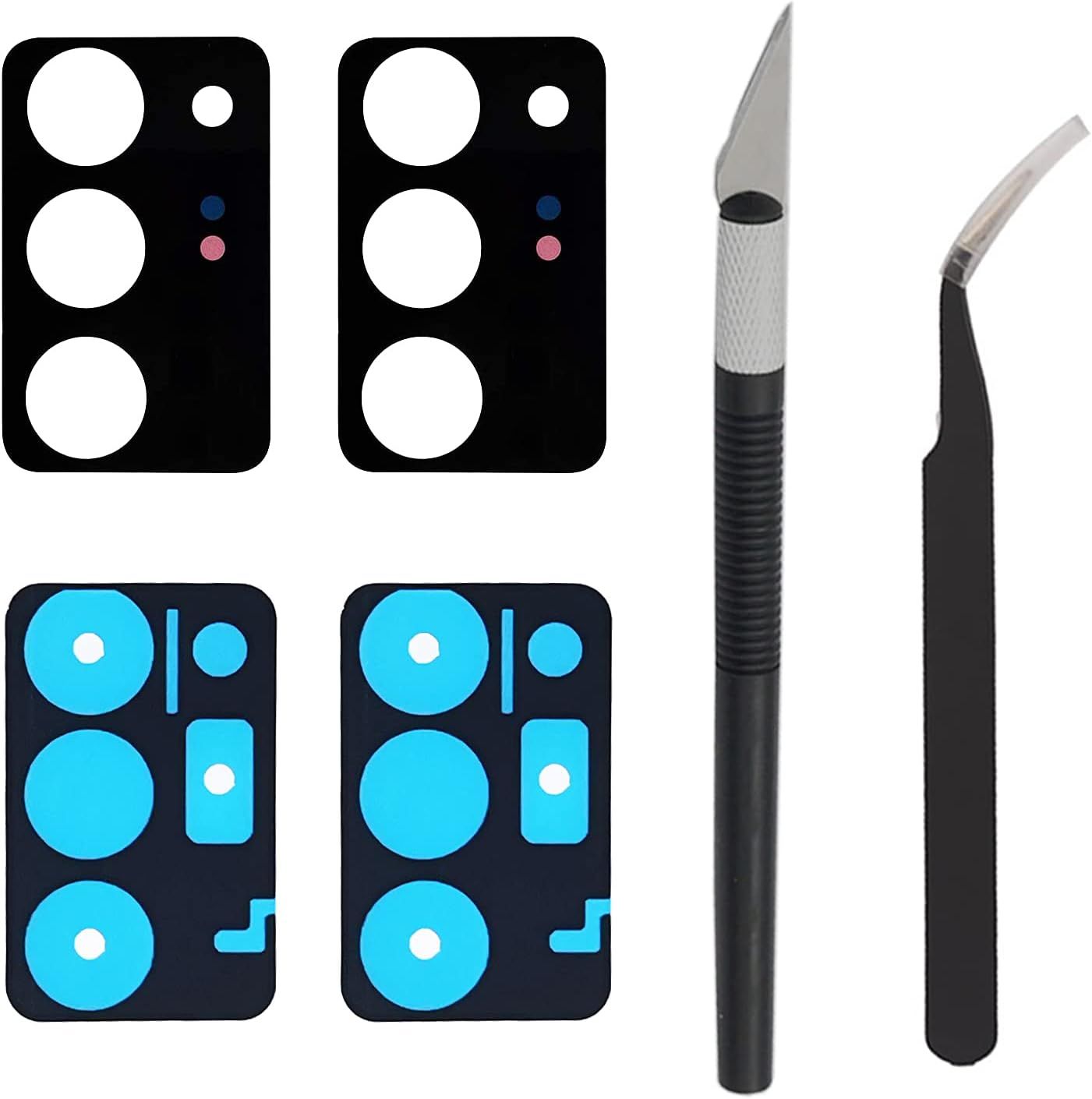 Samsung Galaxy Note 20 Ultra Lens Replacement Kit (2 Lenses) - Mystic Black