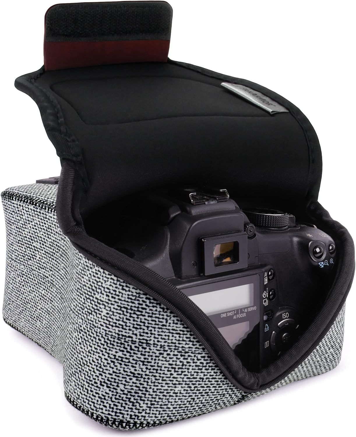 Digital DSLR Camera Case with Neoprene Protection - Holster Belt Loop for Canon EOS Rebel T7/850D/D3500/D5600 (Q1278)