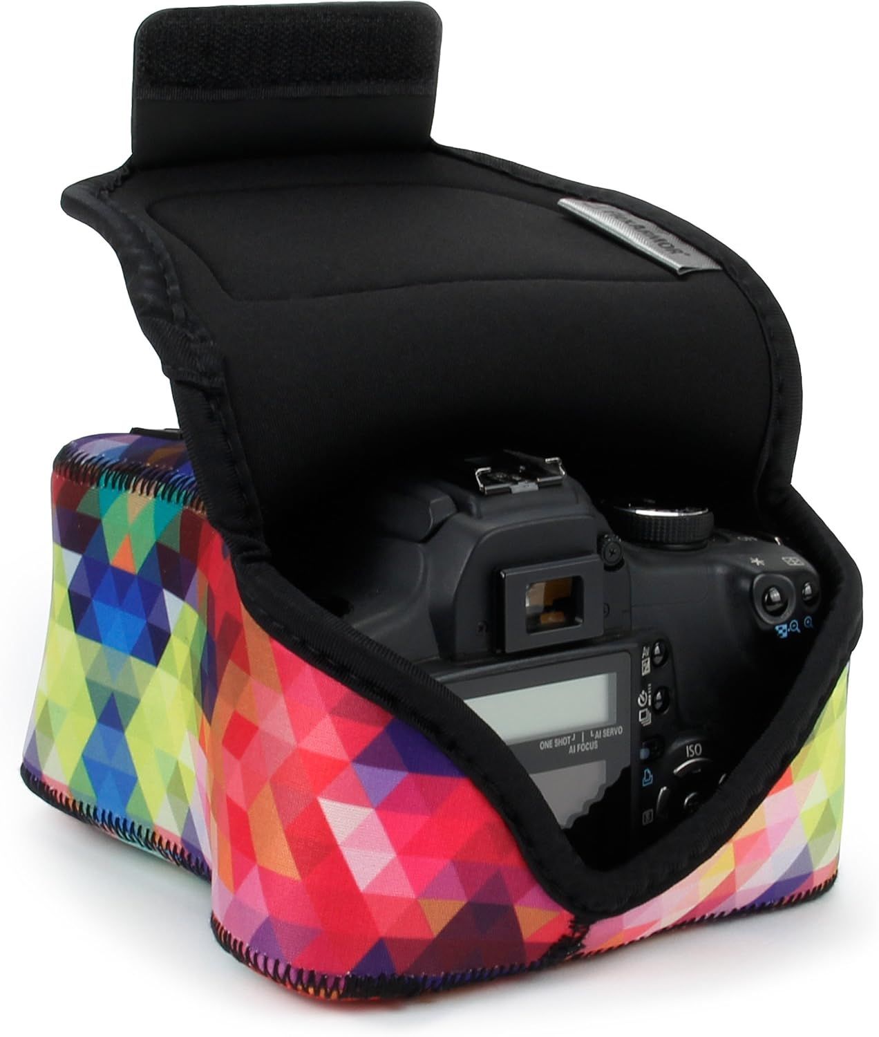Camera Bag with Neoprene Protection for Digital SLR, Belt Loop Holster Compatible with Canon EOS Rebel T7/850D, D3500, D5600 and More (Q1352)