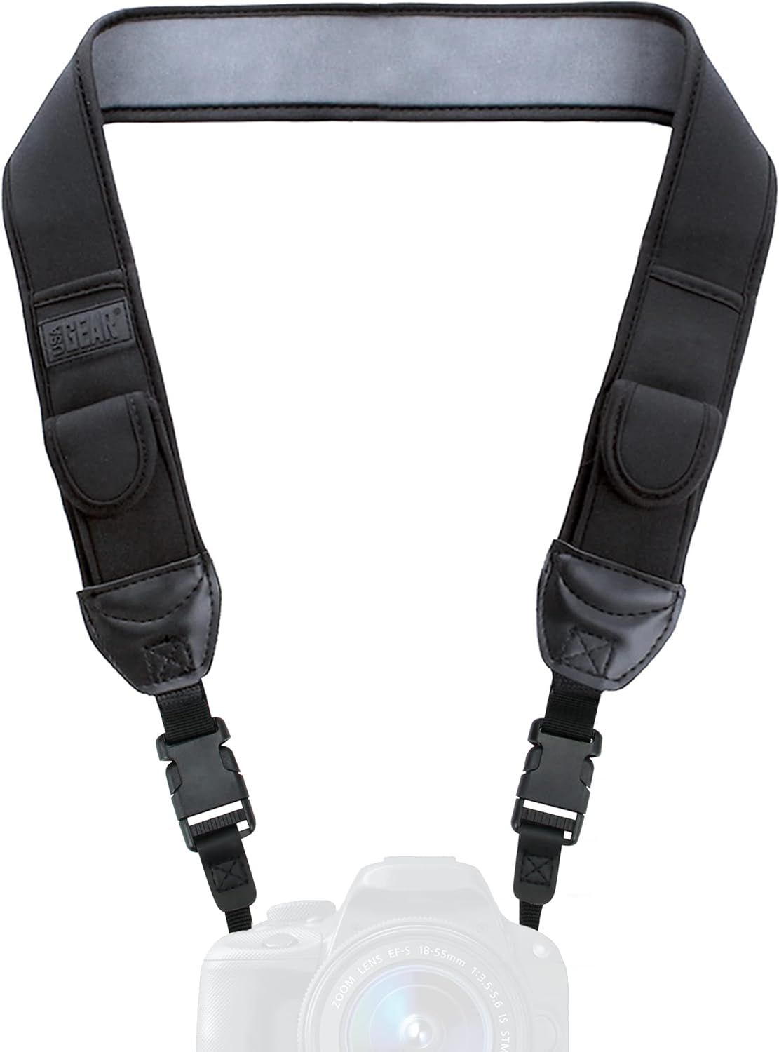 TrueSHOT Digital Camera Shoulder Strap for DSLR/SLR - Compatible with Canon, Nikon, Pentax and More - Black (Q1360)