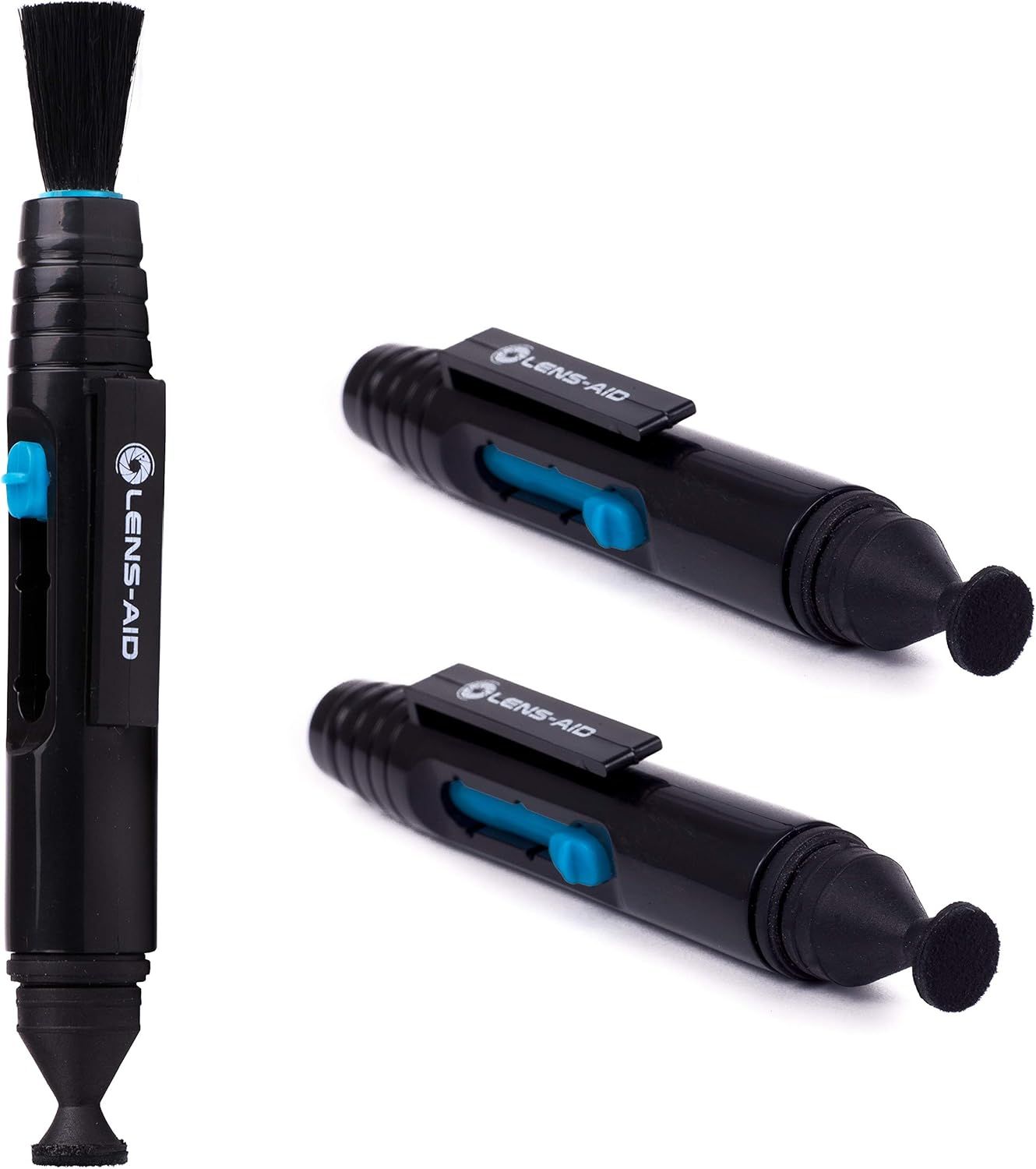 Lens Cleaning Pen with Brush and 2 Velvet Pads for Camera Lenses, Filters, etc. (Q1436)