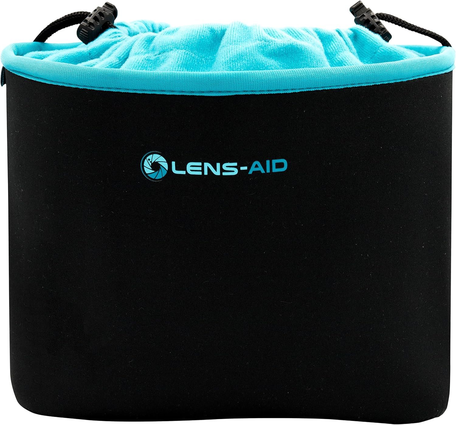 Camera Lens Case with Neoprene and Polar Fleece Lining: Bag, Pouch to Protect Cameras, Compatible with Canon, Nikon, Pentax, Fuji, Sony and More (L) (Q1548)