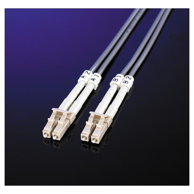 Roline FO Cable, 50/125µm, LC/LC, OM3, Turquoise, 20m