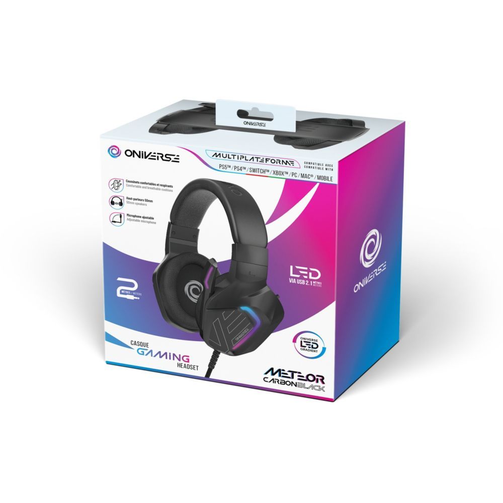 Arcade 1 Up Meteor Wired Headset - Carbon Black