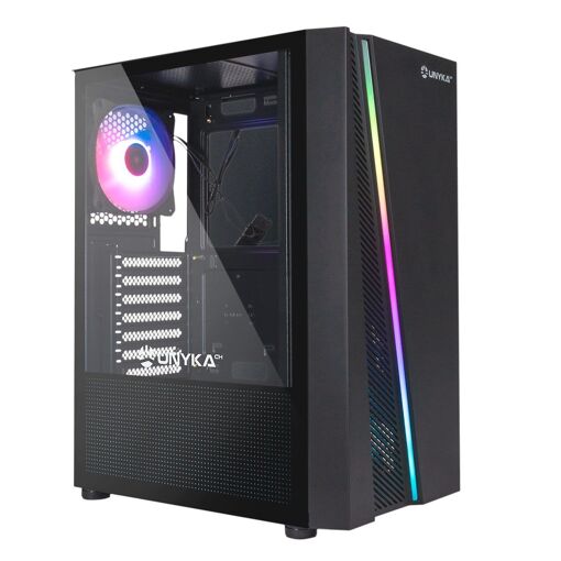 Unyka Glayze RGB Gaming Case, Black