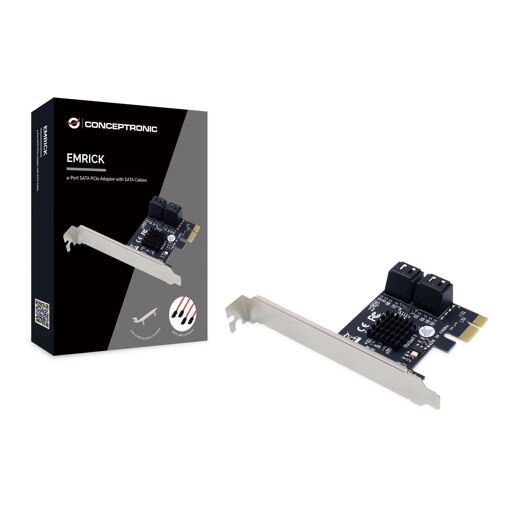 Conceptronic PCIe Adapter for Emrick Controller - 4 x SATA Ports (EMRICK03G)