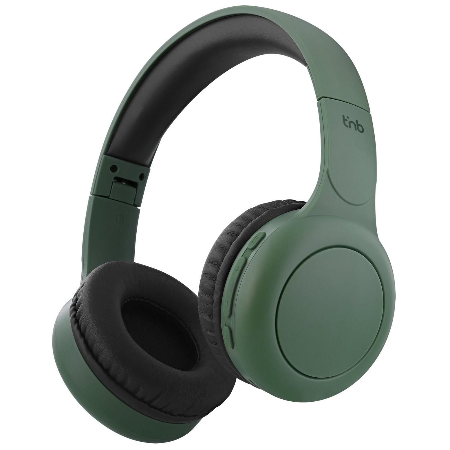 TNB Tonality - Bluetooth Headphones with Microphone - Over Ear - Sage Green, Cassis