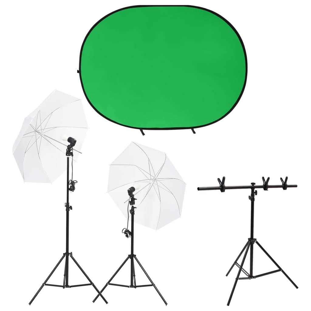 VIDAXL Photo Studio Kit with Lighting and Background Screen