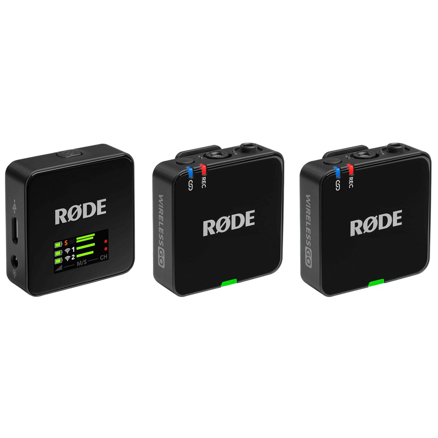 RODE Wireless GO III Black - Ultra-compact wireless microphone system with double-channel receiver and 2 transmitters