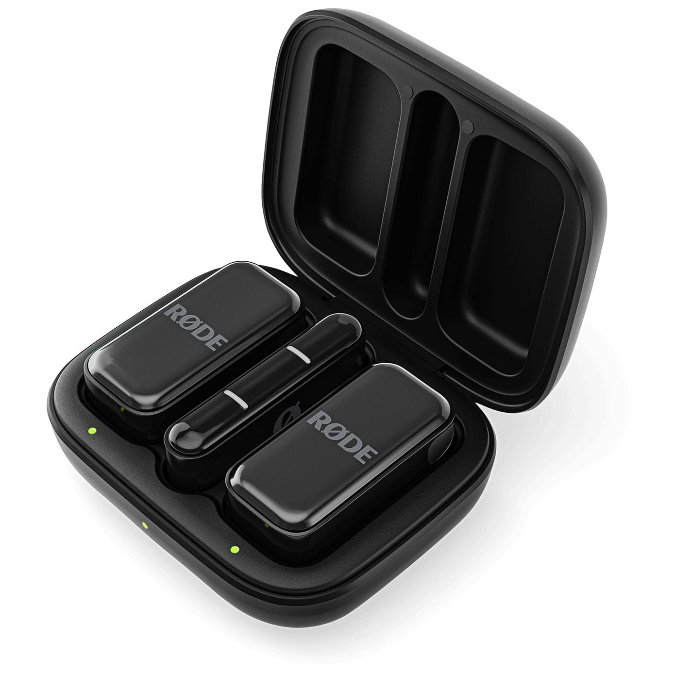 RODE Wireless Micro USB-C - Black - Ultra-Compact Wireless Microphone System with Dual Channel Receiver, 2 Transmitters and Charging Case - USB-C