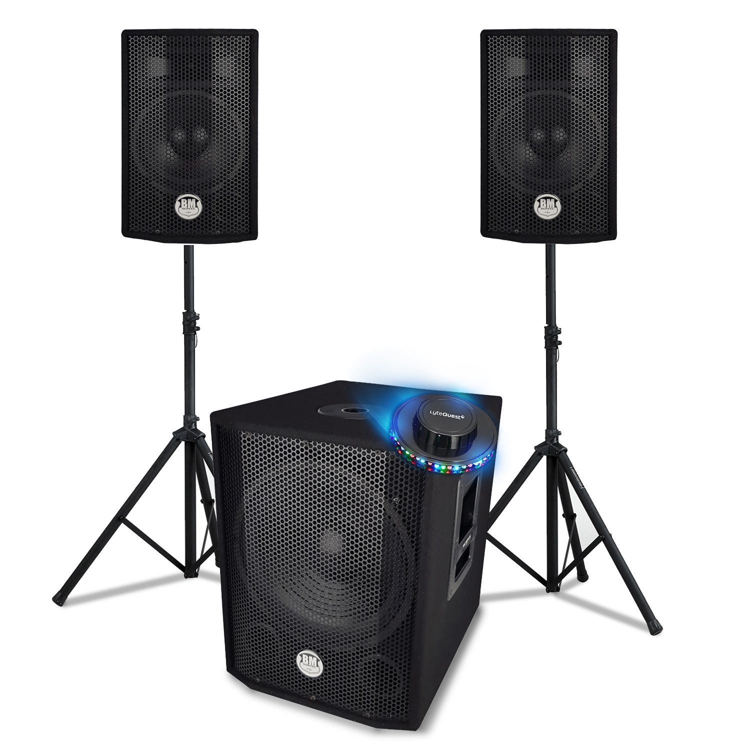 BM Sonic PACK SONO Triphonique BMS 1208 - 1000W Bi-Amped Subwoofer System