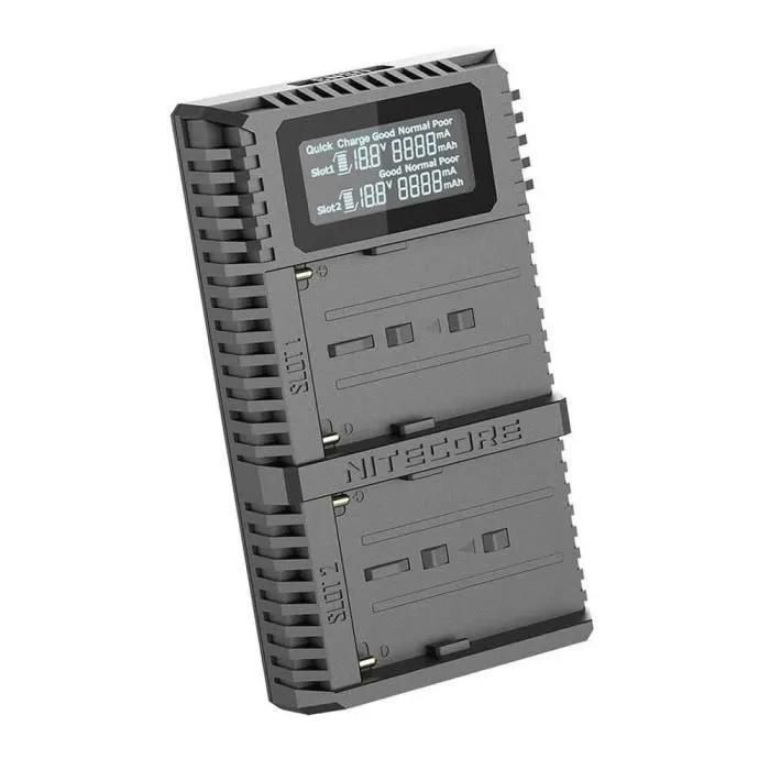 Nitecore USN3 PRO Double Charger - Sony NP-F - Fast Charging - LCD Screen - Intelligent System