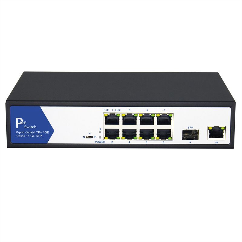 Commutateur Value PoE, 8 ports Gigabit Ethernet avec SFP