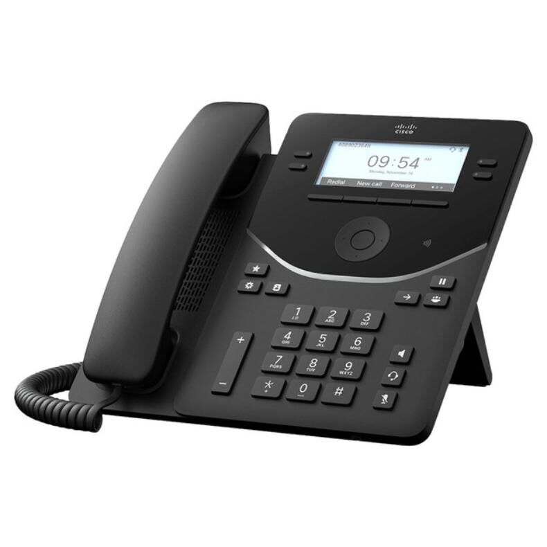 Cisco DP9841K9 Fixed Phone, Black, 4 Lines, LCD Display