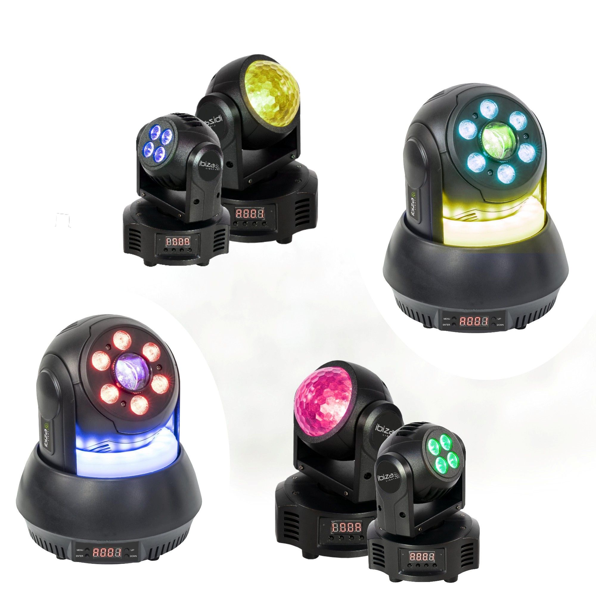 Kit de Iluminación Ibiza Light 2 en 1 Astro/Lavado - 2 Luces Lavado DMX 30W