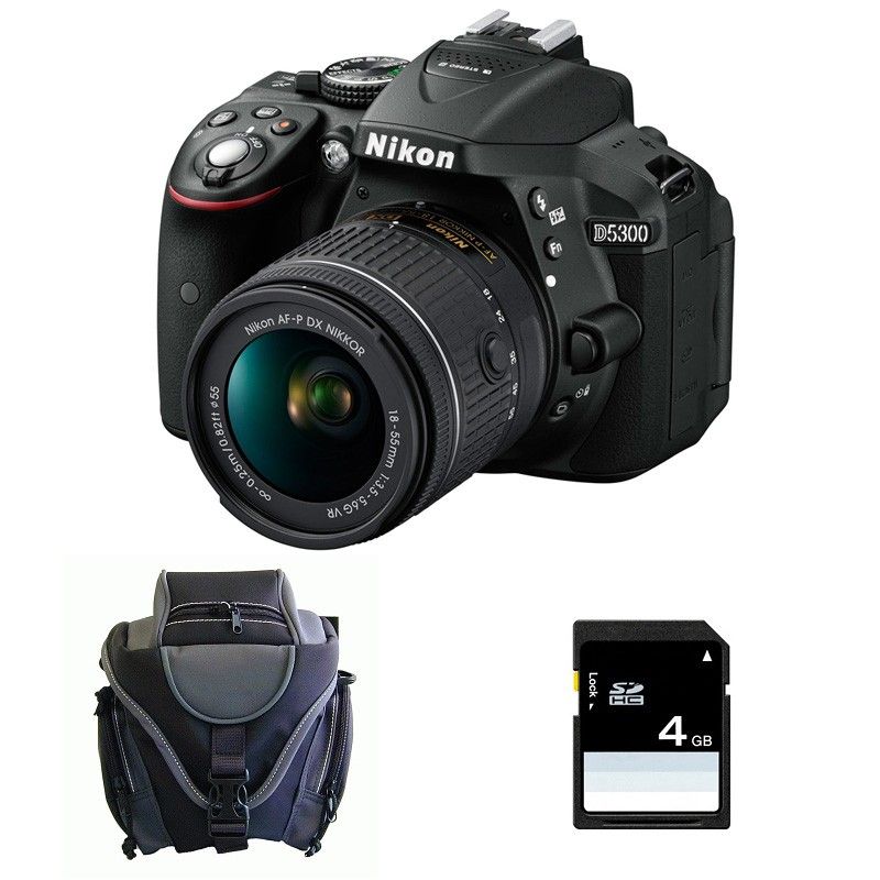 Nikon D5300 + 18-55 VR + Bag + 4GB SD Card