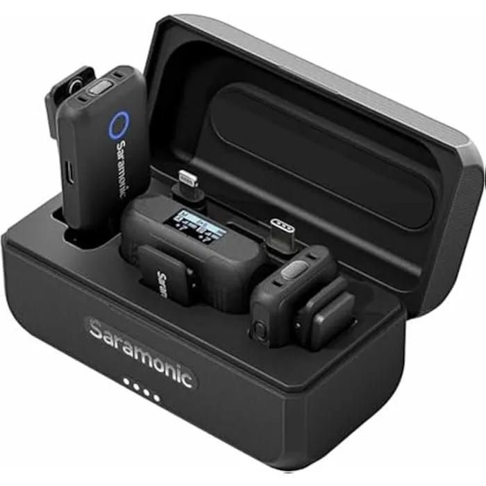 Blink 500+ B2 Wireless Microphone System - Saramonic - For 2 Persons - USB-C and 3.5mm Outputs - Black