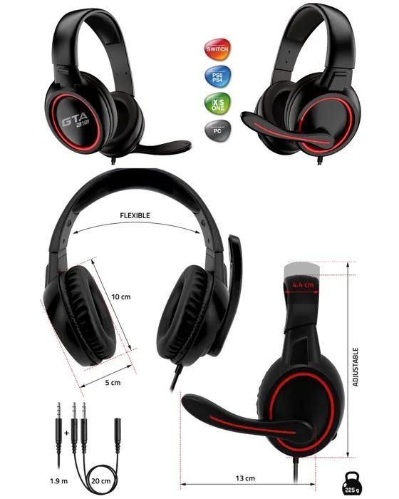 Suza Mega Bass Gamer Headset GTA 210