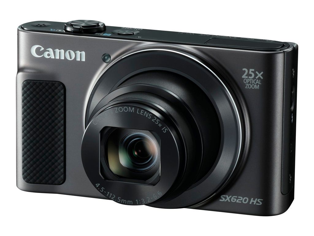 Canon PowerShot SX620 HS Compact Camera - 20.2 MP - 1080p/30fps - 25x Optical Zoom - Wi-Fi, NFC - Black