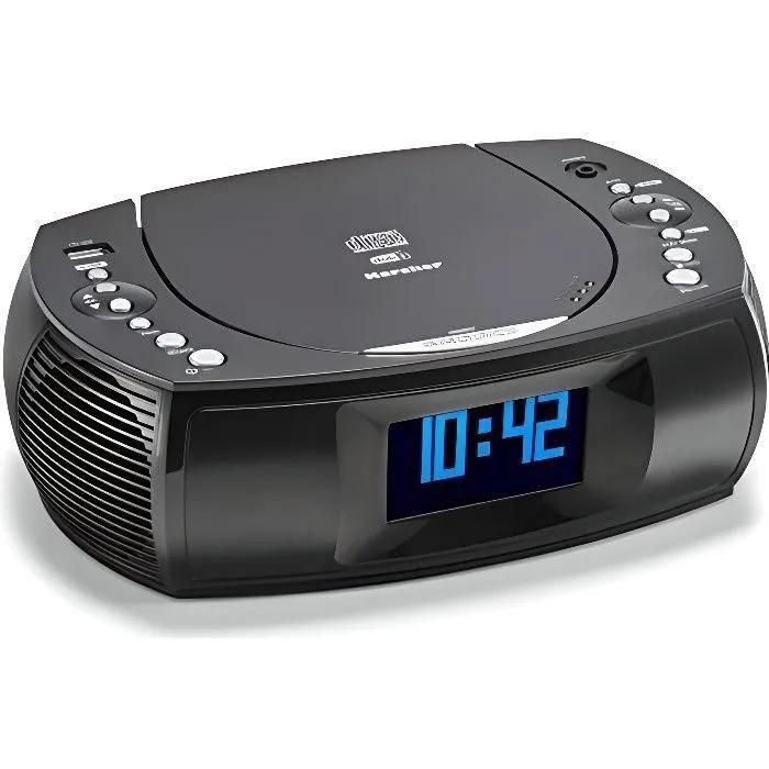 Karcher UR 1309D MP3-CD Radio Alarm Clock with 20 Station Storage