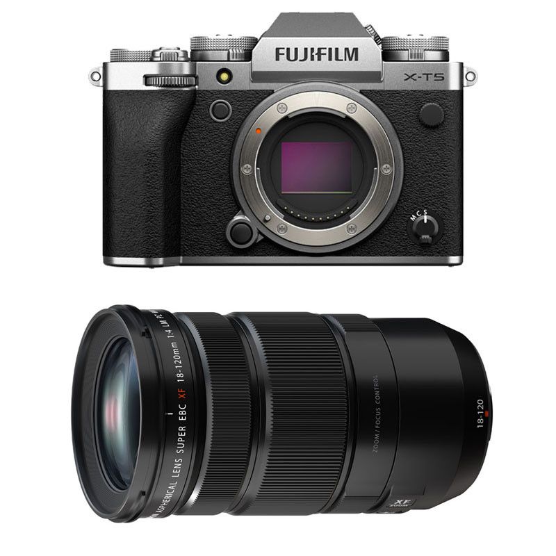 Fujifilm Hybride X-T5 Argent + Objectif 18-120mm F4 LM PZ WR