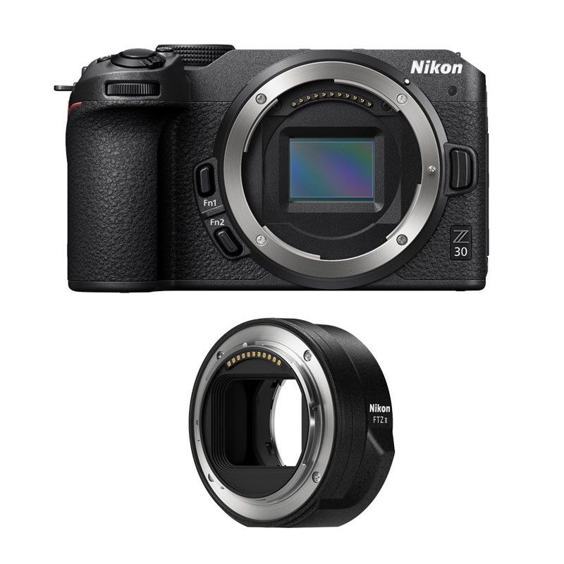 Nikon Z30 Hybrid - 20.9MP - 4K - Black + FTZ II Adapter