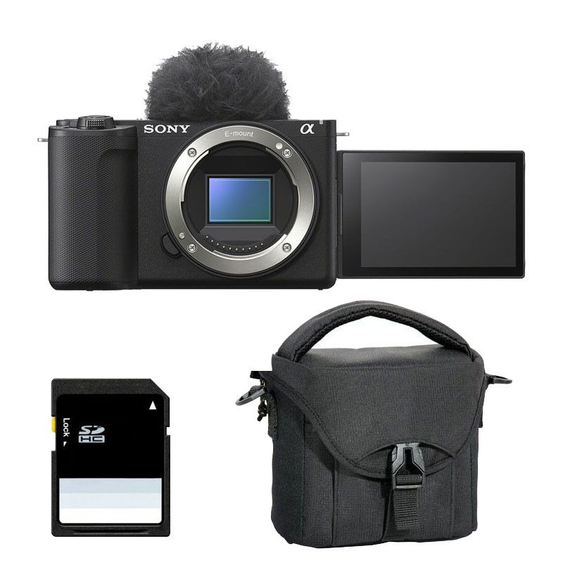 Sony Alpha ZV-E10 II Black Camera Kit with Bag and 8GB SD Card