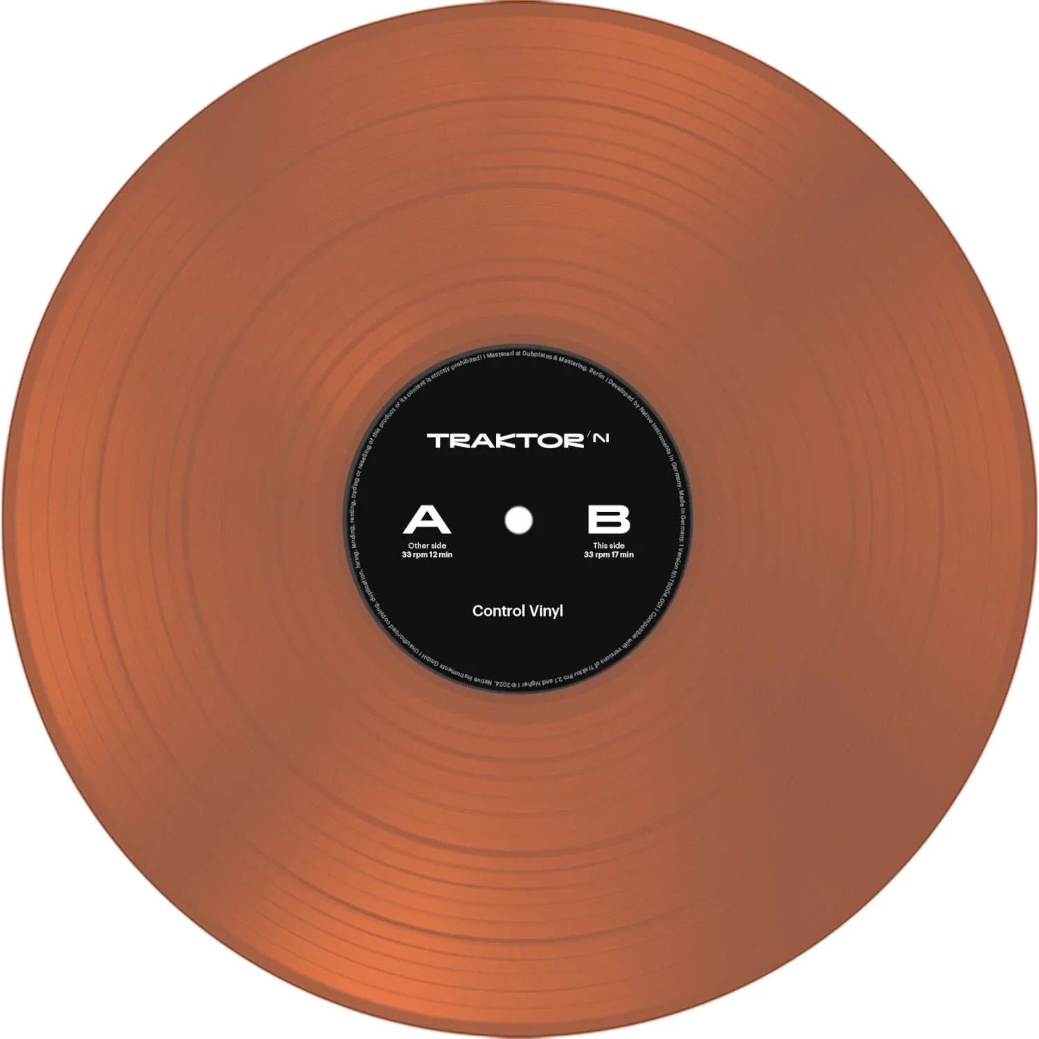 Native Instruments Traktor Control Vinyl, Orange Transparent (2024 Edition)
