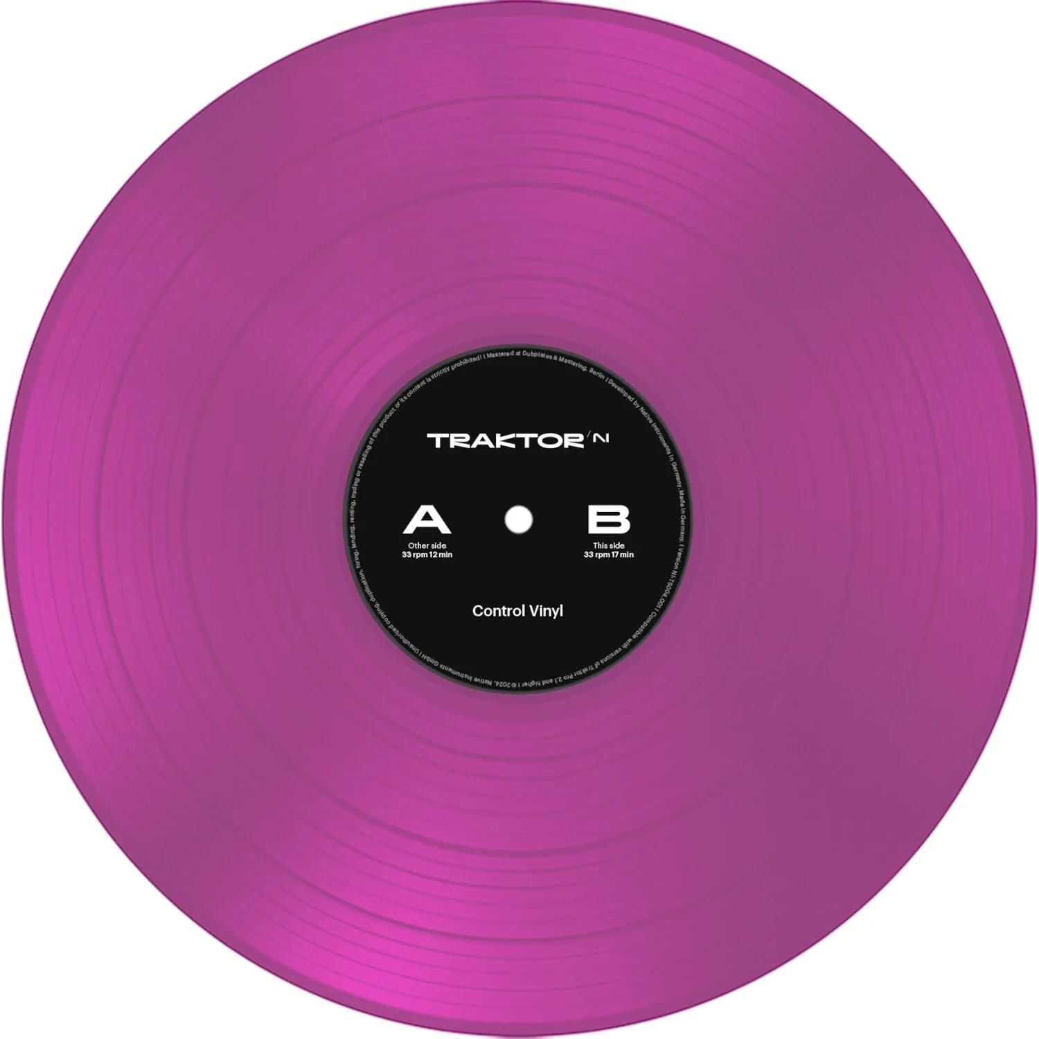 Native Instruments Traktor Control Vinyl, Neon Pink (2024 Edition)