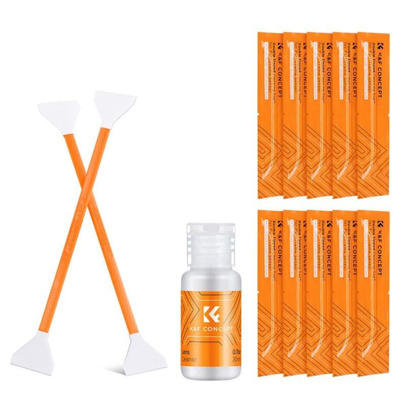 Kit de limpieza K&F Concept (10 palos de 24 mm + 20 ml de solución limpiadora)