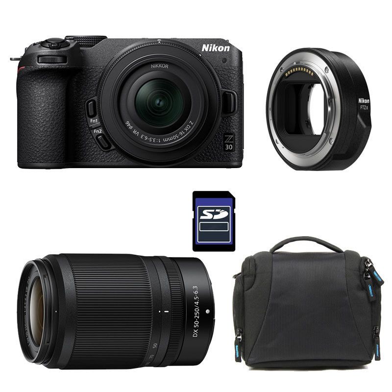 Nikon Z30 Mirrorless Camera Kit with Lenses and Accessories