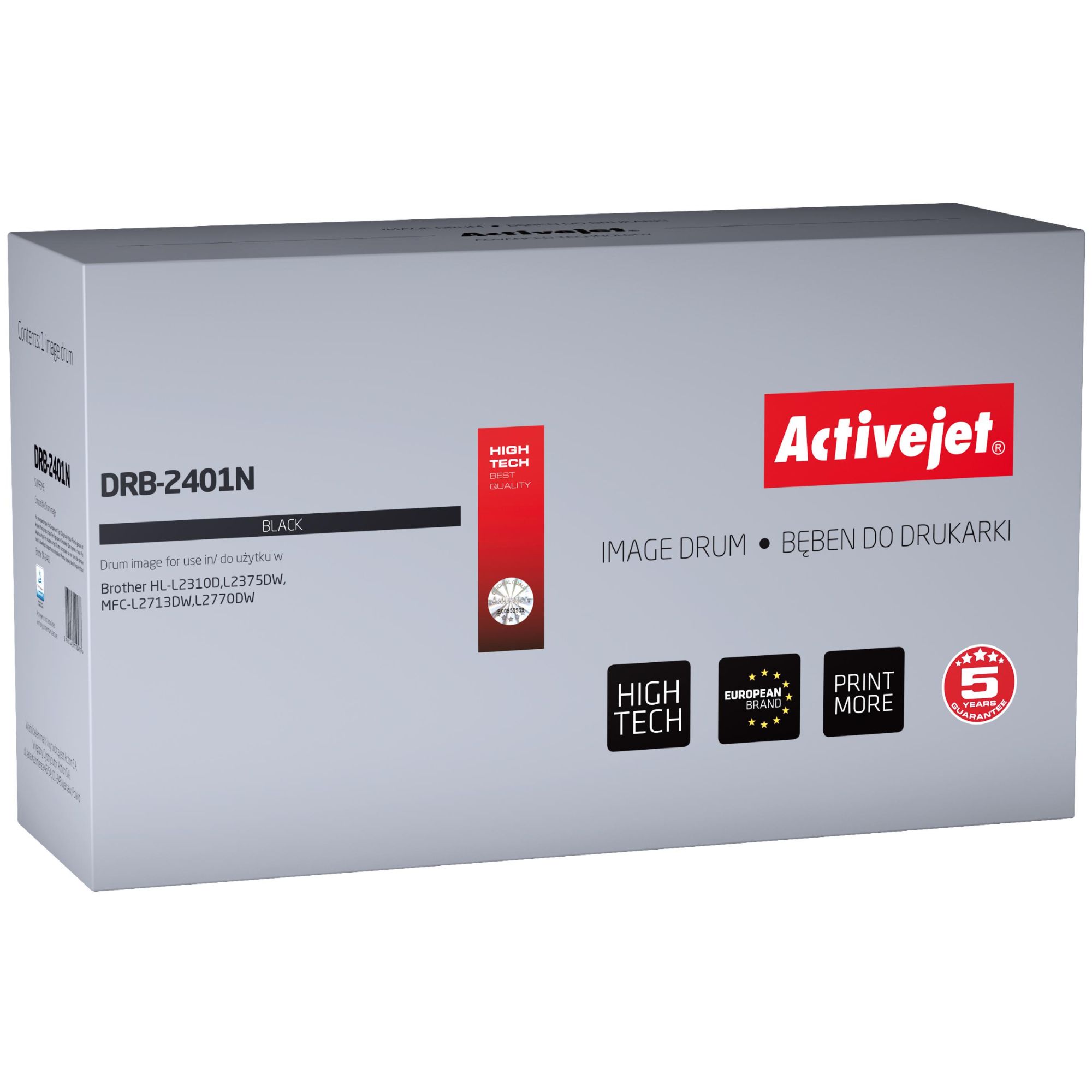 Activejet DRB-2401N Drum (Replacement for Brother DR-2401; Supreme; 12,000 Pages; Black)
