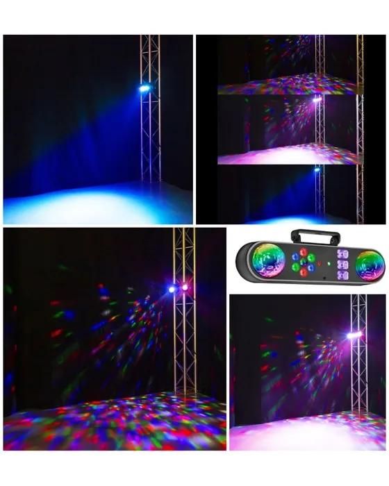 Audio Club PC51SET RGB & UV Light Effect - 6 LED RGB, 3 LED UV, 2 LED Balls, Red & Green Laser