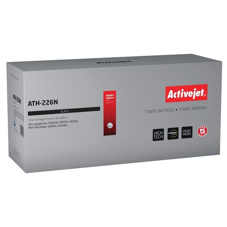 Activejet ATH-226N Toner Cartridge (HP 226A CF226A Replacement; Supreme; 3100 Pages; Black)