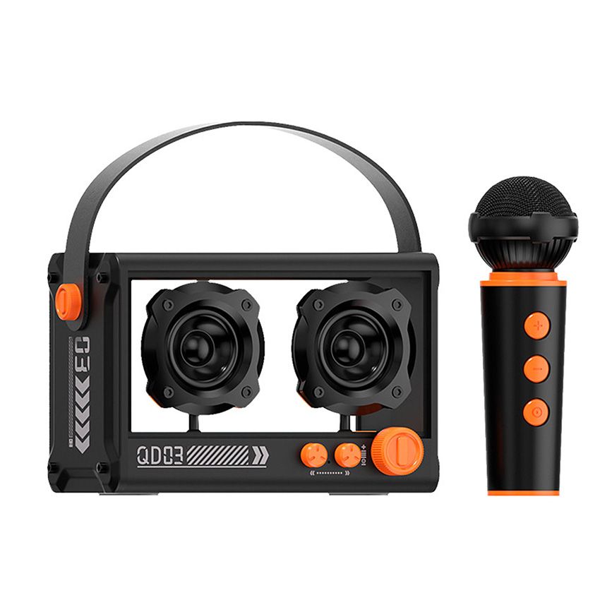 Wireless Bluetooth Karaoke Speaker with Microphone - High Quality Sound, Black