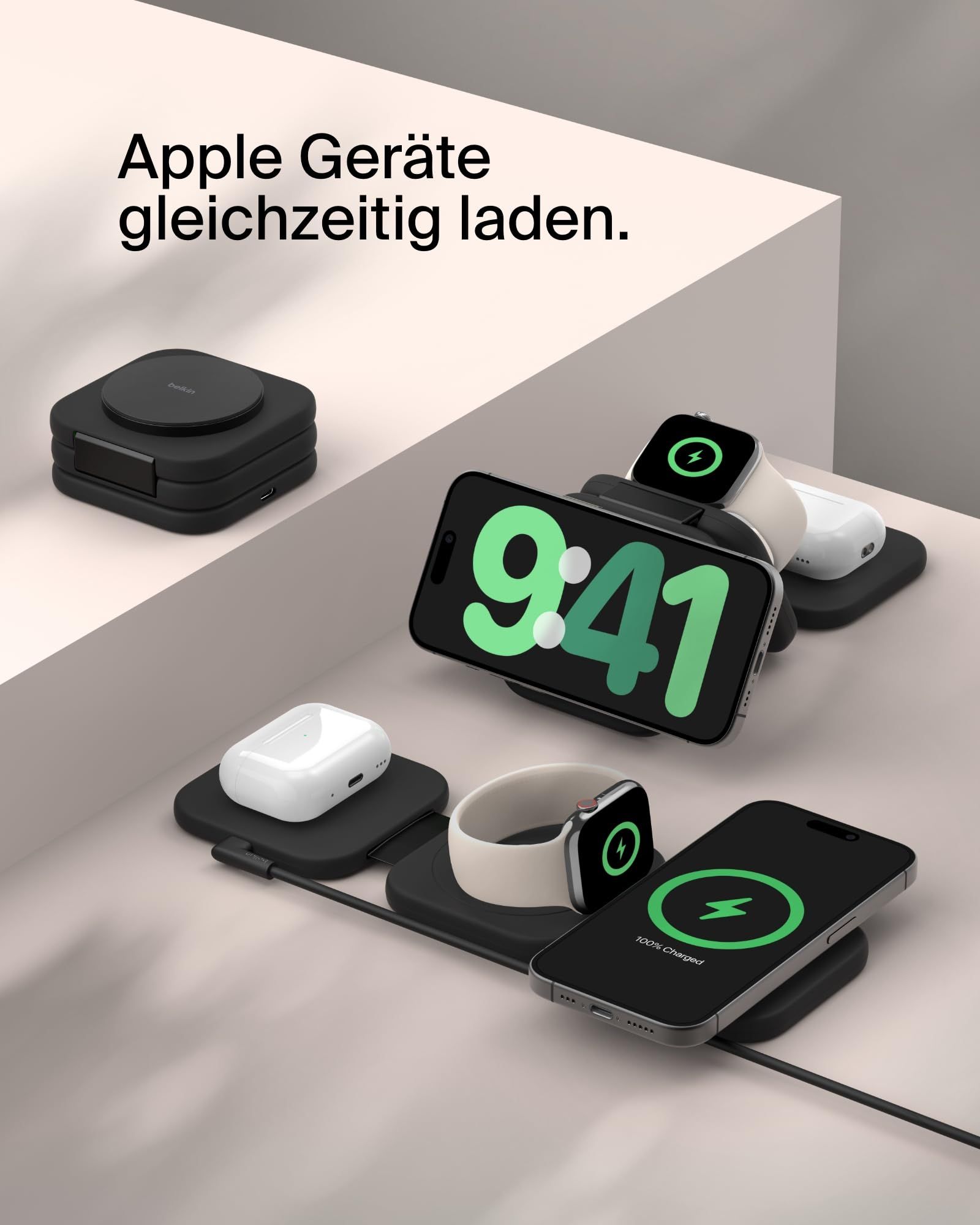 Belkin BoostCharge Pro Wireless Charger for Smartphone and Smartwatch, Black