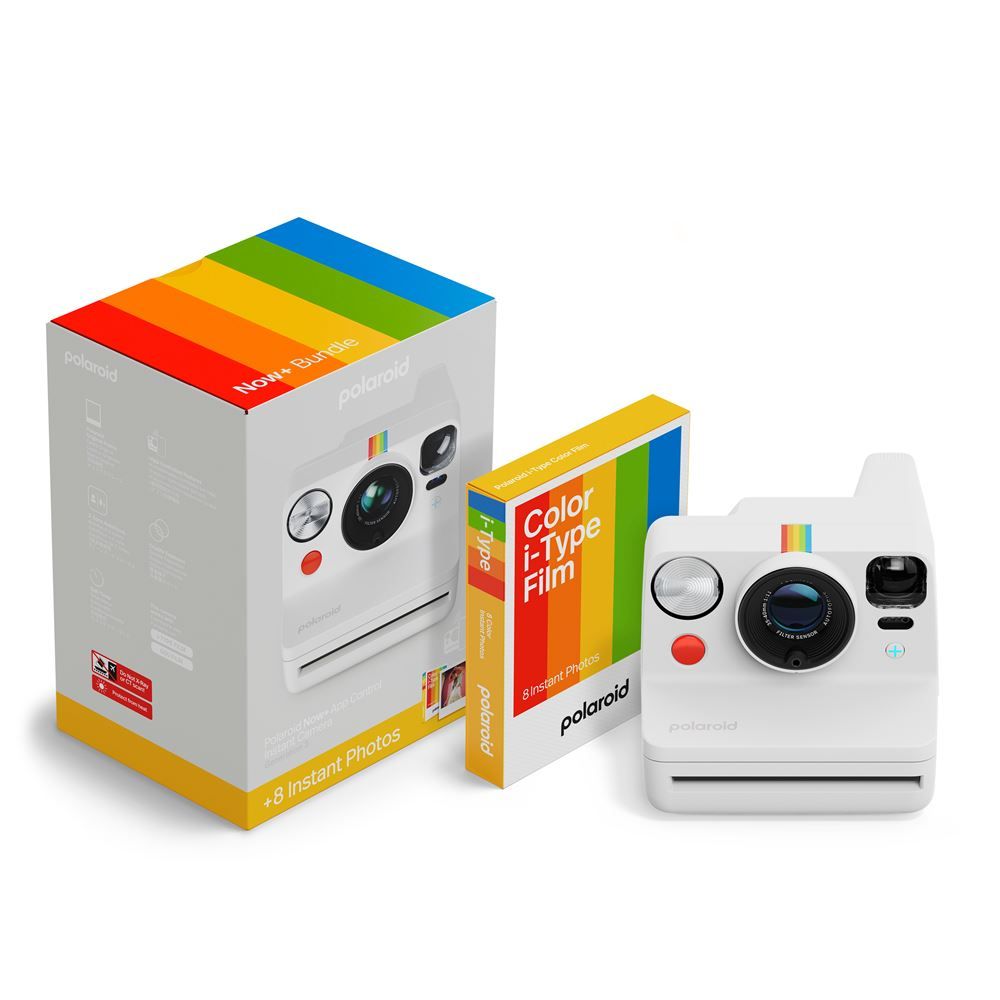 Polaroid Now+ Generation 3 Instant Camera with 8-Photo Film Pack (White)