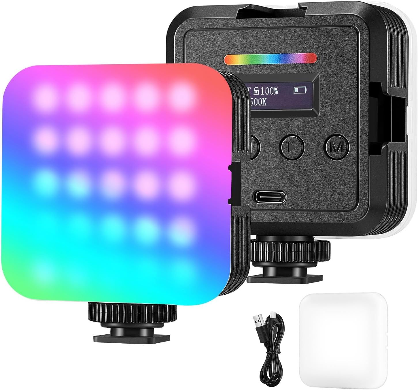 NEEWER Magnetic RGB Video Light, 360° LED Camera Light RGB61 - Video/Photography Light