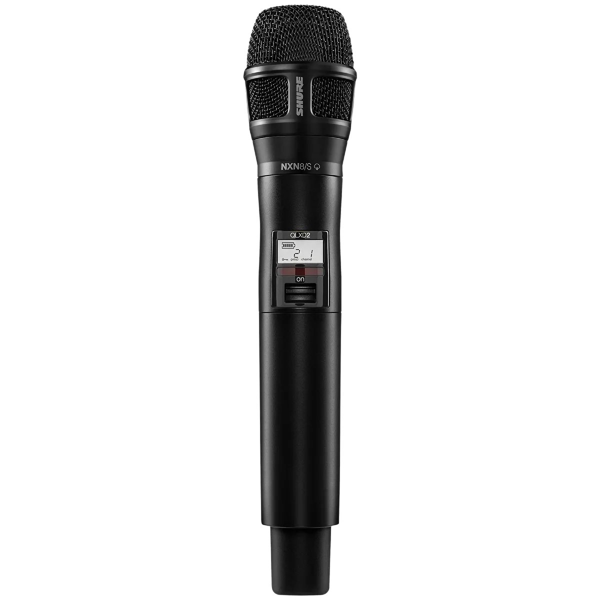 Shure QLXD2 N8SB K51 - Supercardioid Wireless Handheld Microphone - Frequency Band K51 (606-670 MHz)