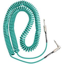 Fender Contour Series Coiled Cable, 9m, Sherwood Green
