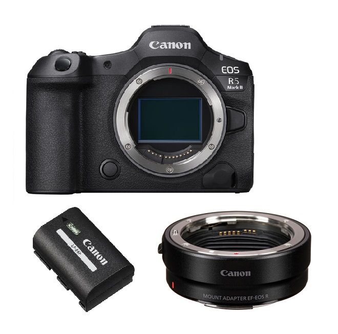 Canon EOS R5 II Camera Body + Canon LP-E6P Battery + EF-EOS R Mount