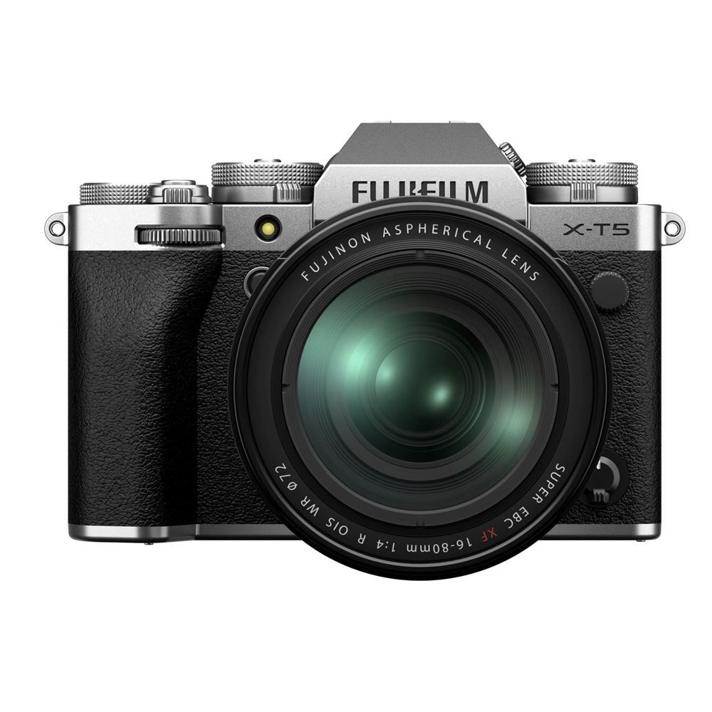 Fujifilm X-T5 Hybrid Camera Silver + XF 16-80mm f/4 R OIS WR Lens